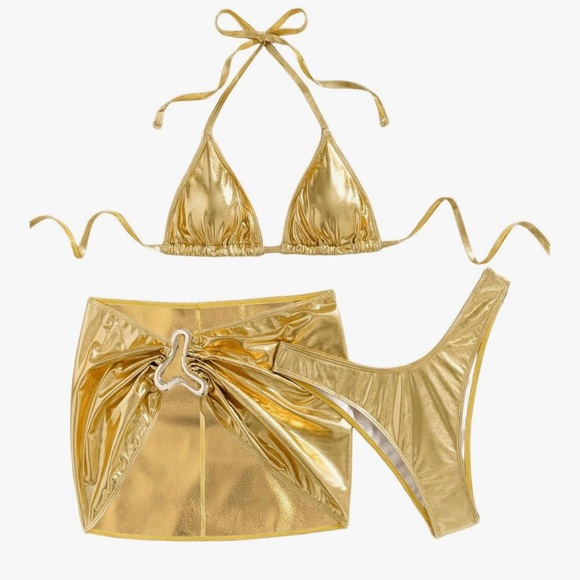 Gold Bikini Set - Picture 1 of 2